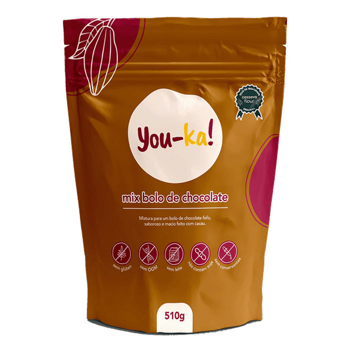 You-K! Mix para Bolo de Chocolate Sem Glúten 510g