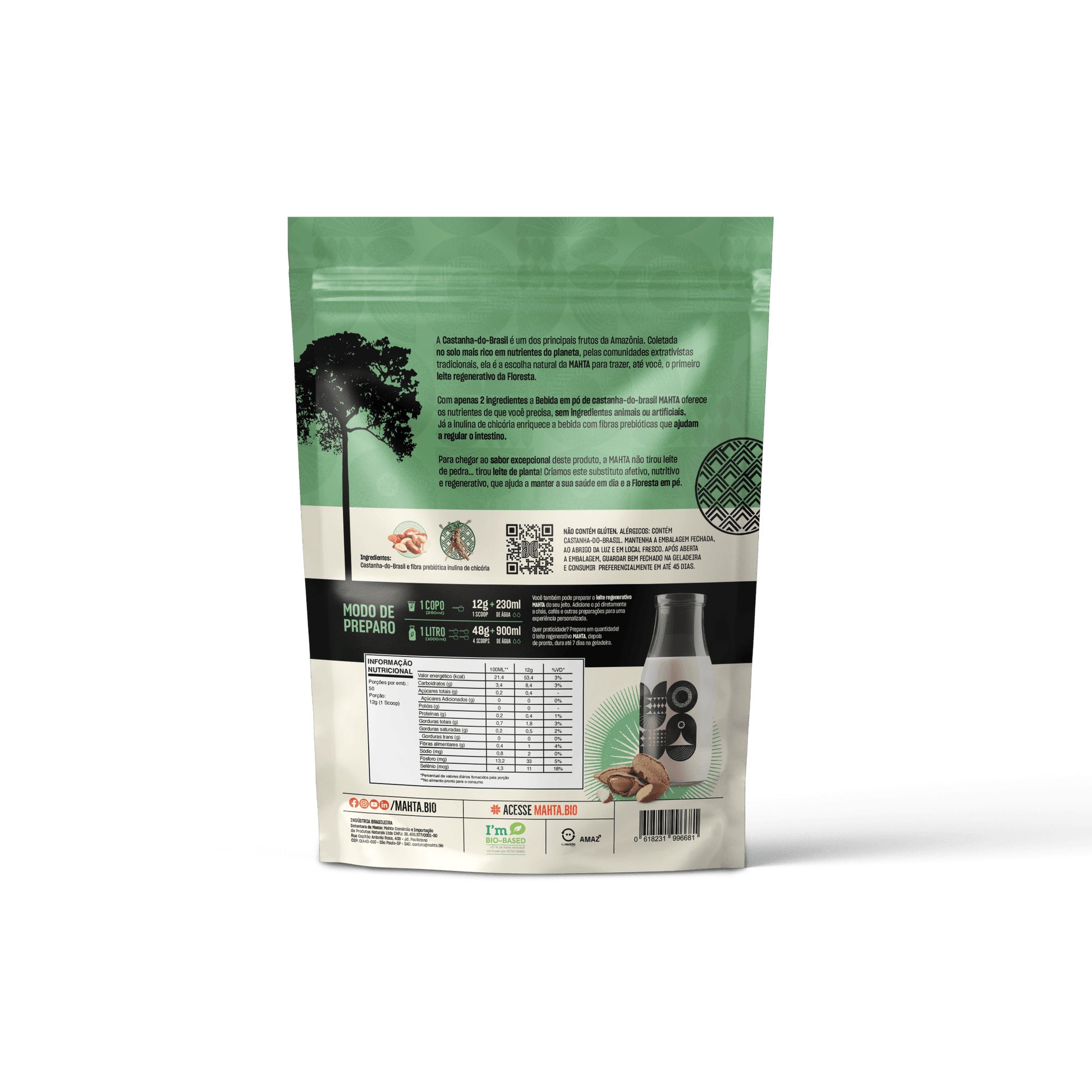 Mahta Leite em Pó de Castanha-do-Brasil 240g