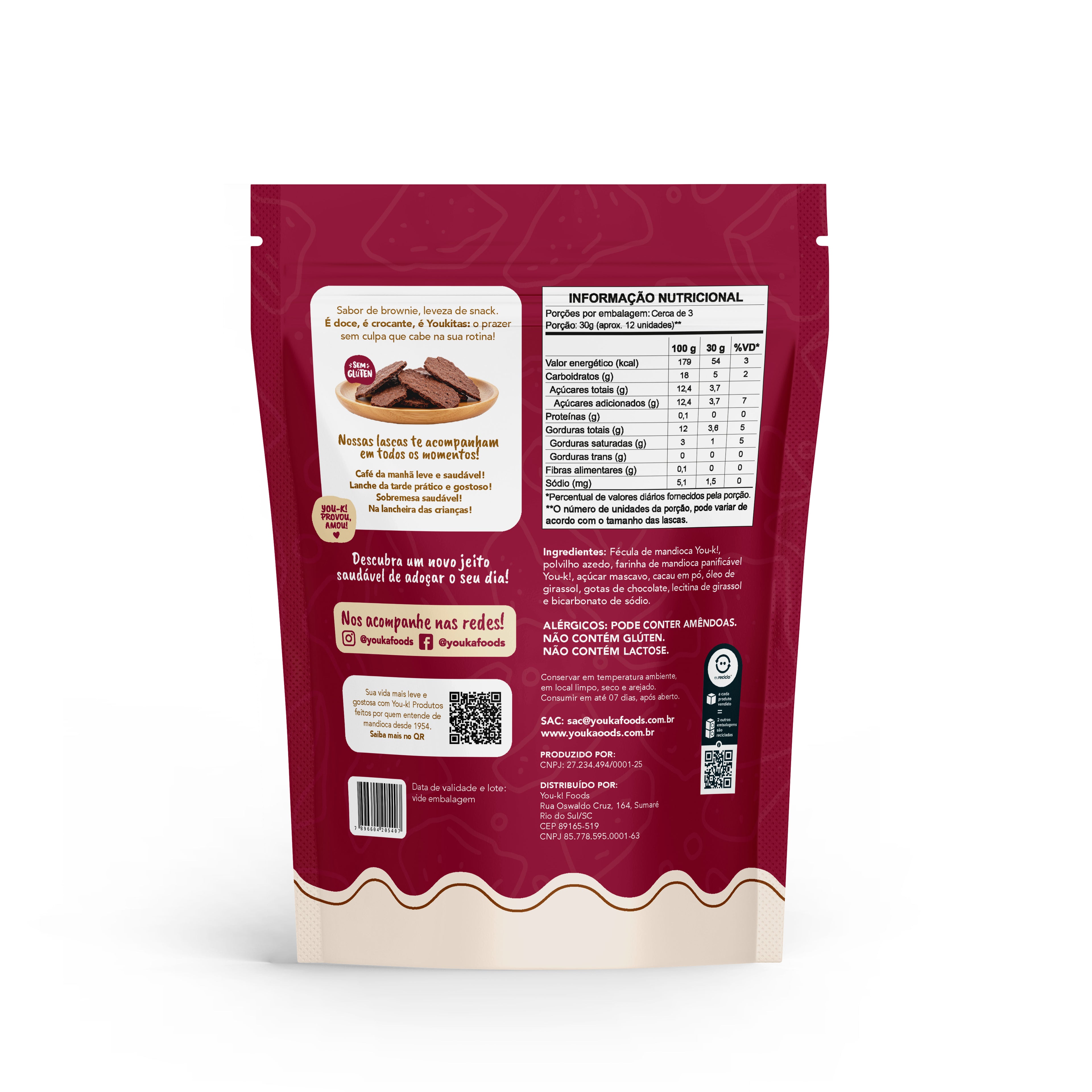 You-K! Youkitas de Brownie Sem Glúten 80g