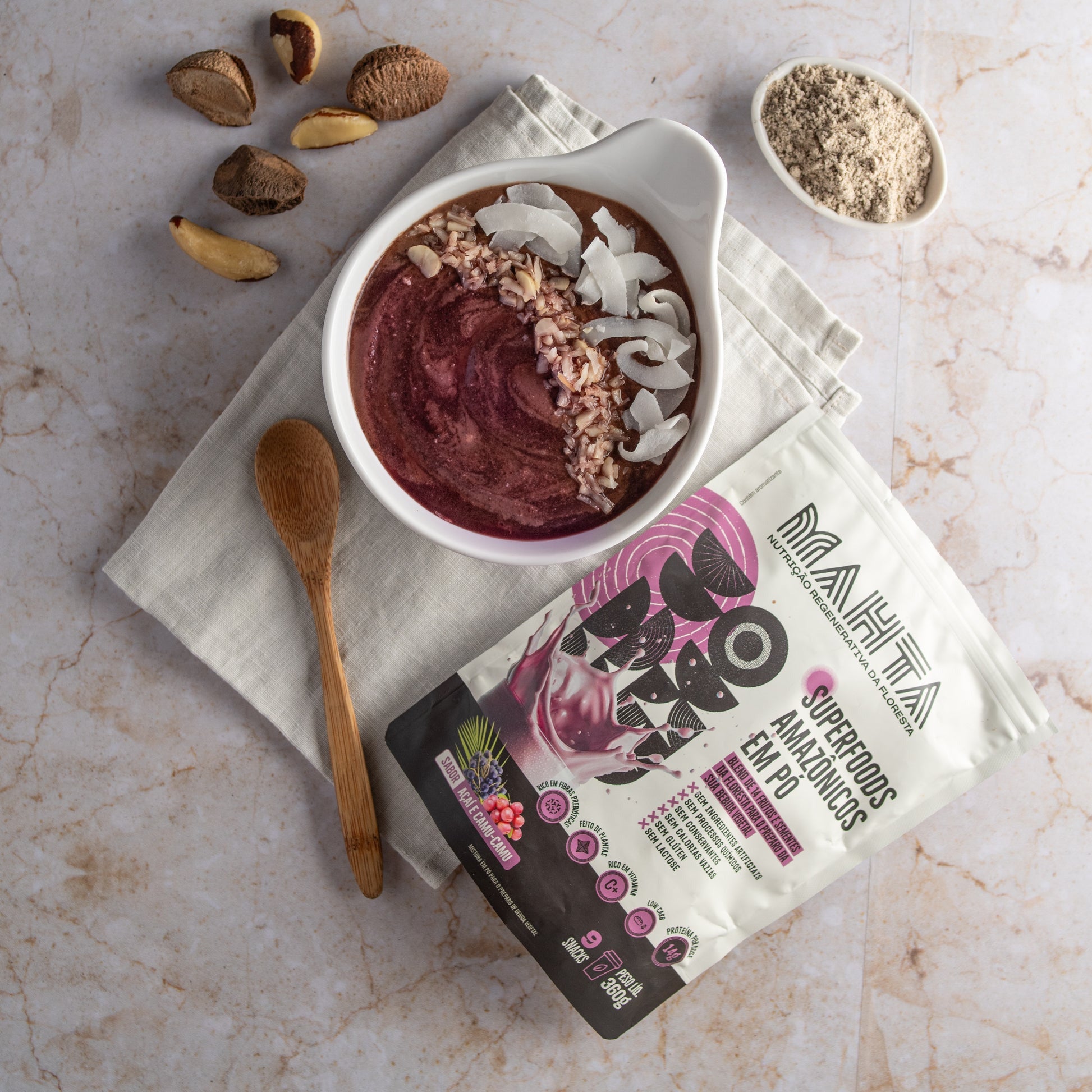 Mahta Superfoods em Pó Açaí e Camu-Camu 360g