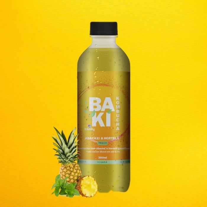 Baki Kombucha Abacaxi com Hortelã 300ml