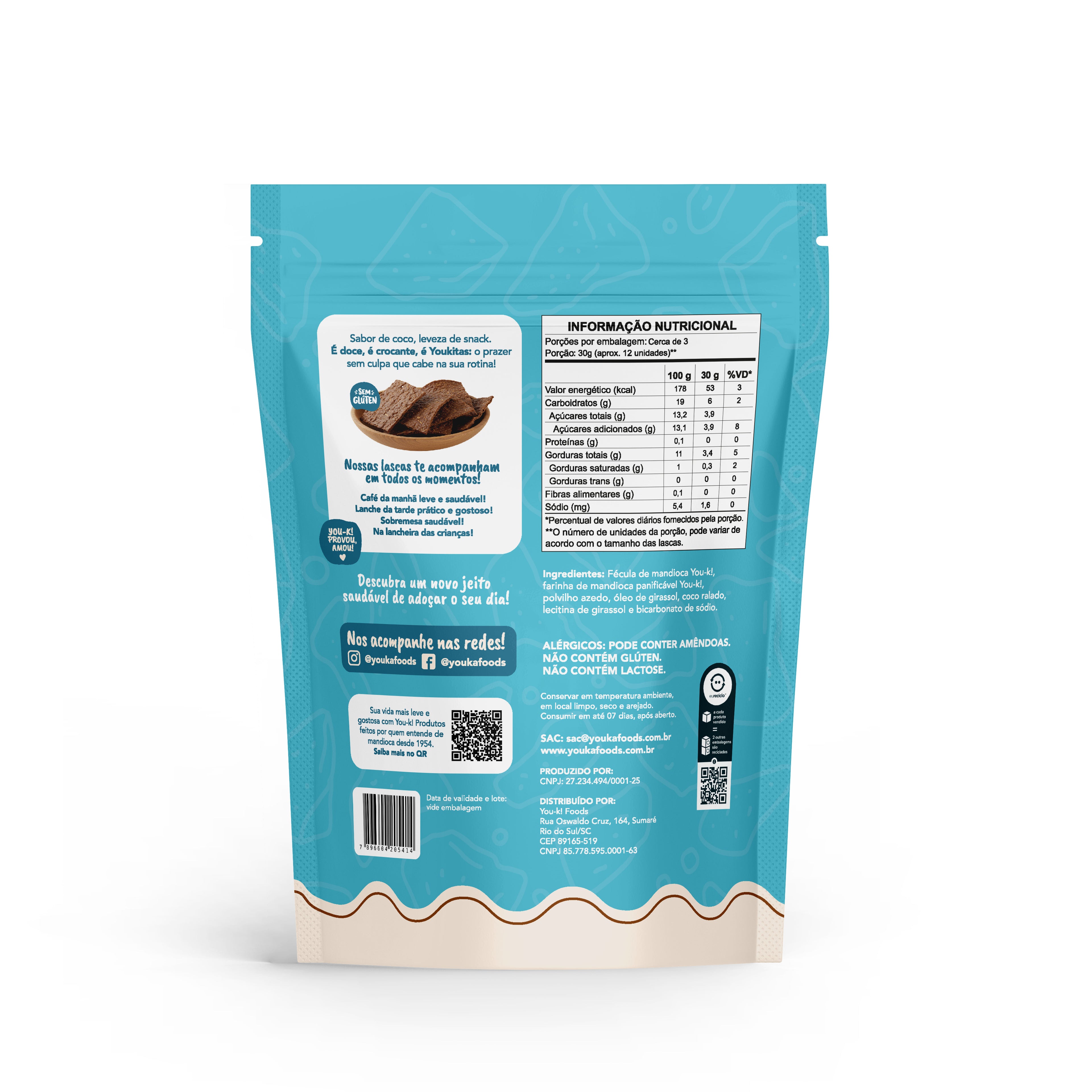 You-K! Youkitas de Coco Sem Glúten 80g