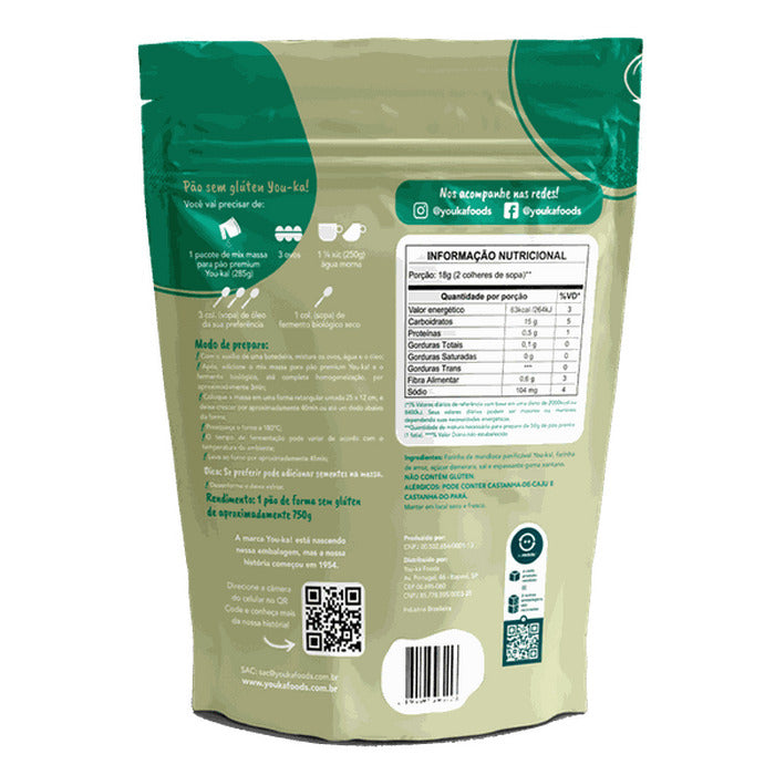 You-K! Mix para Pão Premium Sem Glúten 285g