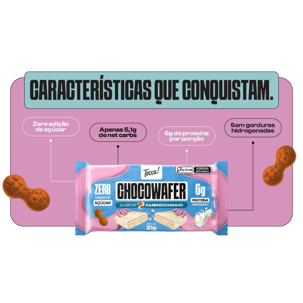 Tocca Chocowafer Sabor Amendoninho 31g
