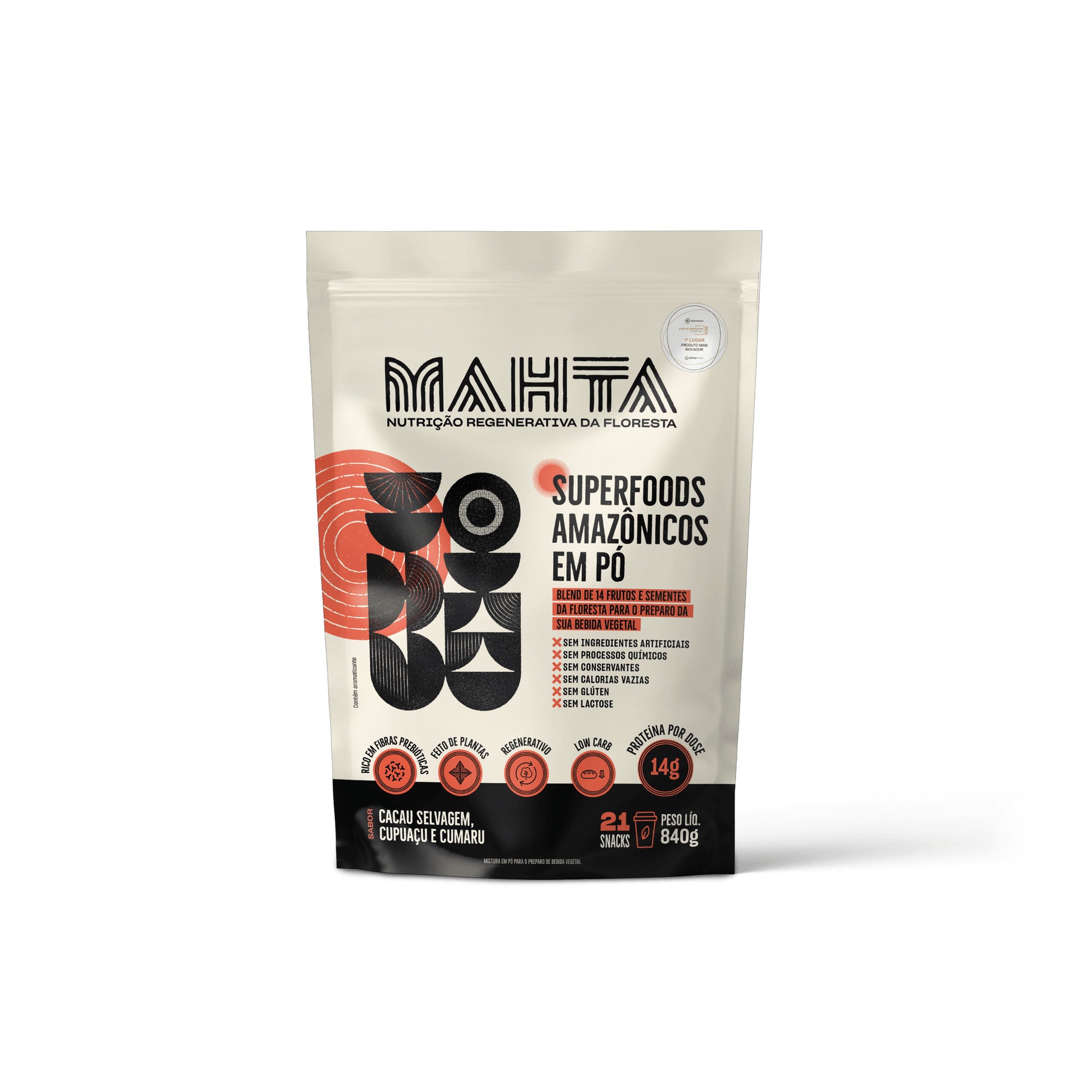 Mahta Superfoods em Pó Cacau Selvagem 360g