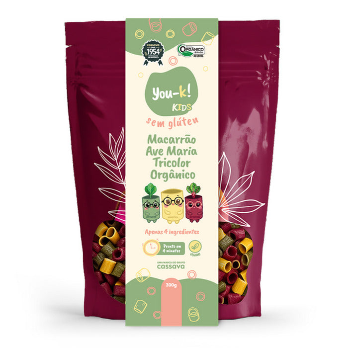 You-K! Macarrão Ave Maria Sem Glúten Orgânico Kids 300g