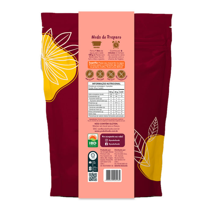 You-K! Macarrão Penne Sabor Beterraba Sem Glúten Orgânico 300g