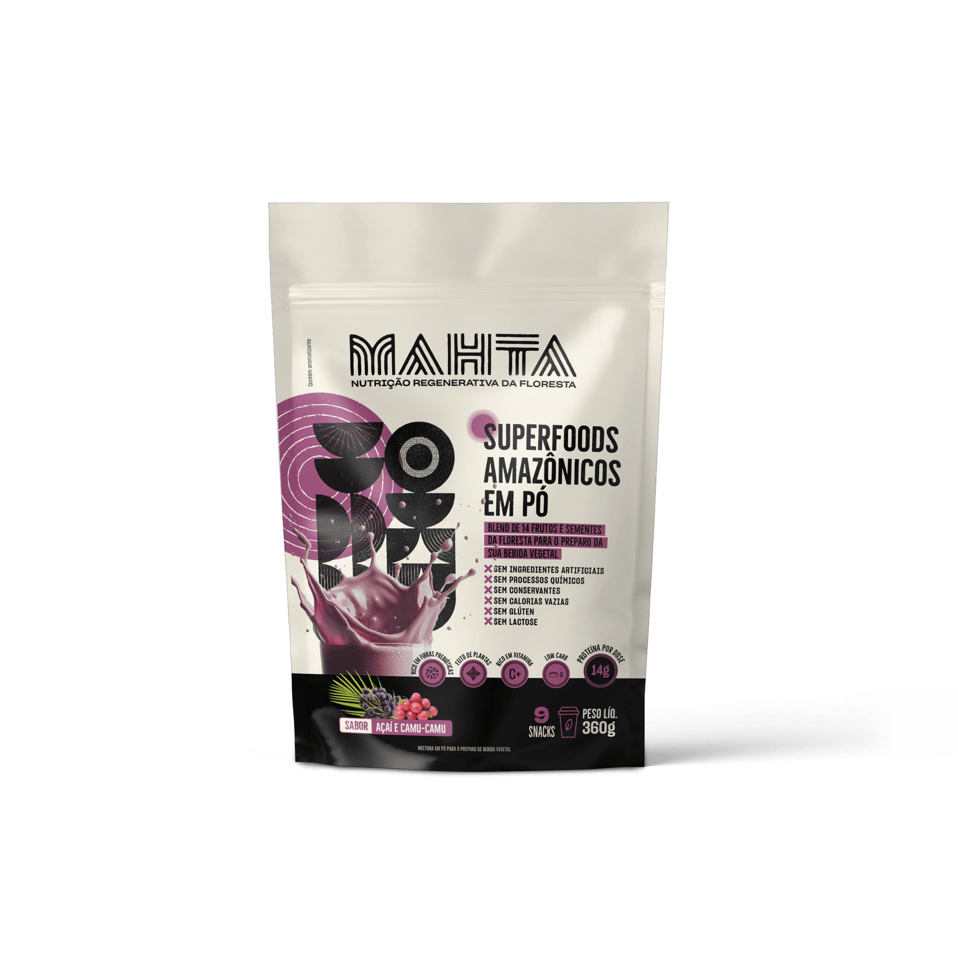 Mahta Superfoods em Pó Açaí e Camu-Camu 360g