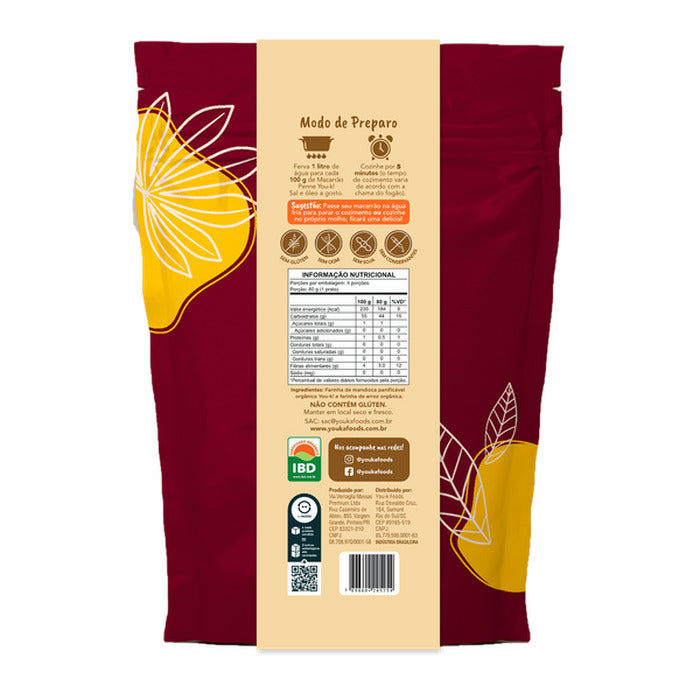 You-K! Macarrão Penne Sem Glúten Orgânico 300g
