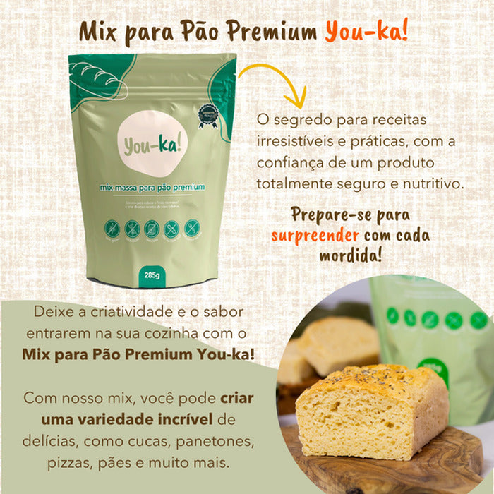 You-K! Mix para Pão Premium Sem Glúten 285g