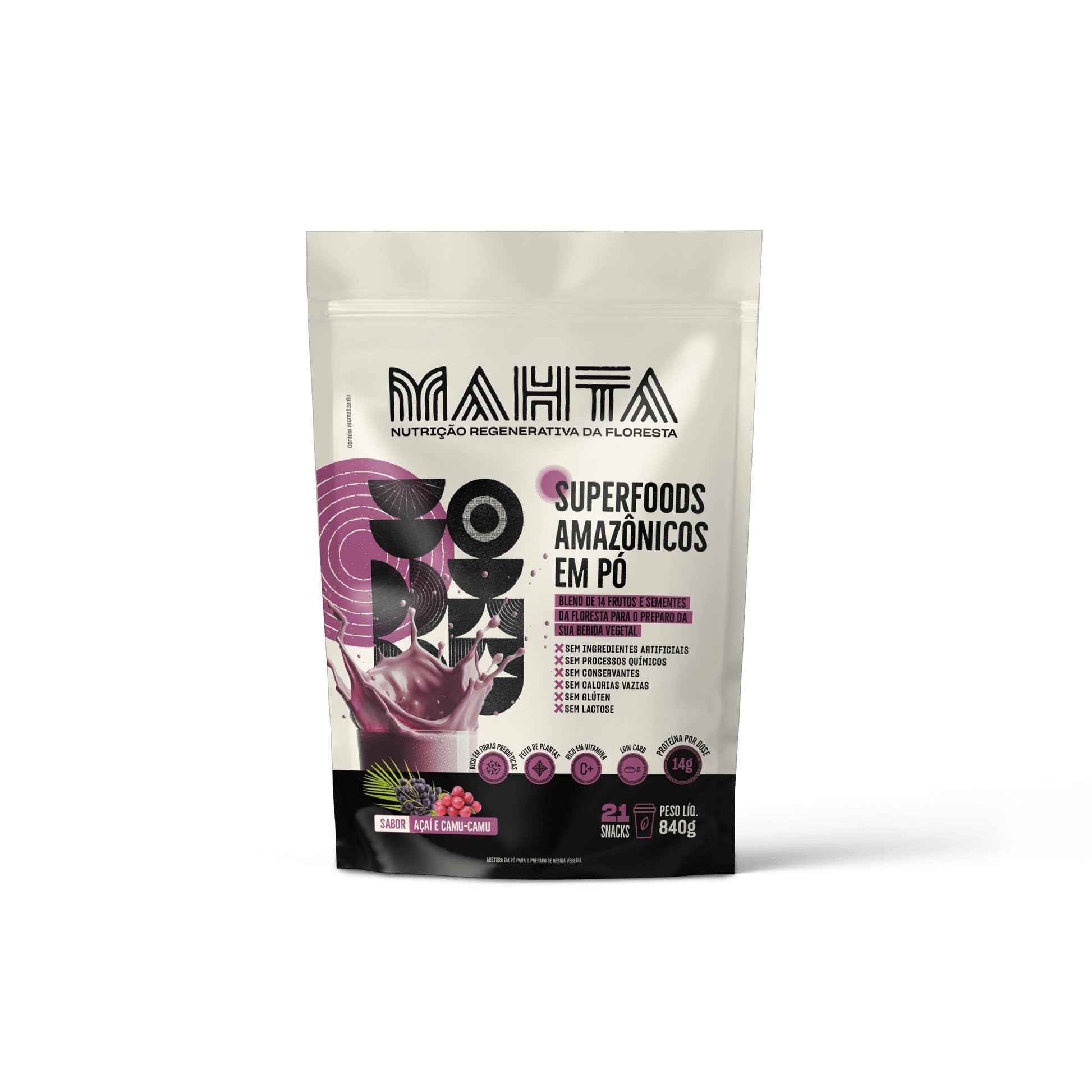 Mahta Superfoods em Pó Açaí e Camu-Camu 840g