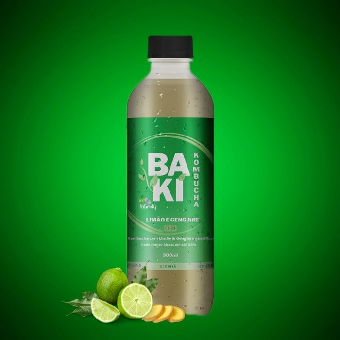 Baki Kombucha Limão com Gengibre 300ml