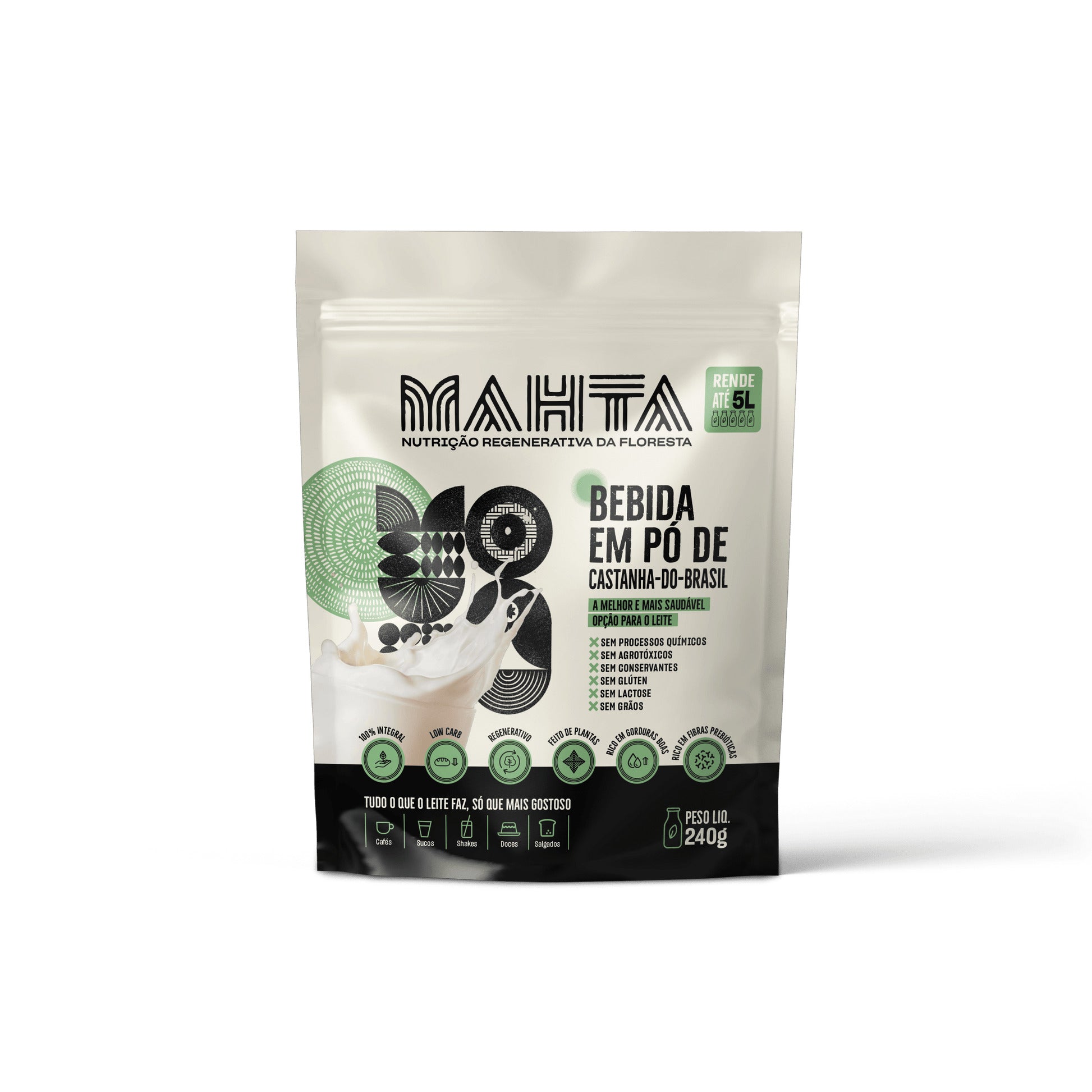 Mahta Leite em Pó de Castanha-do-Brasil 240g