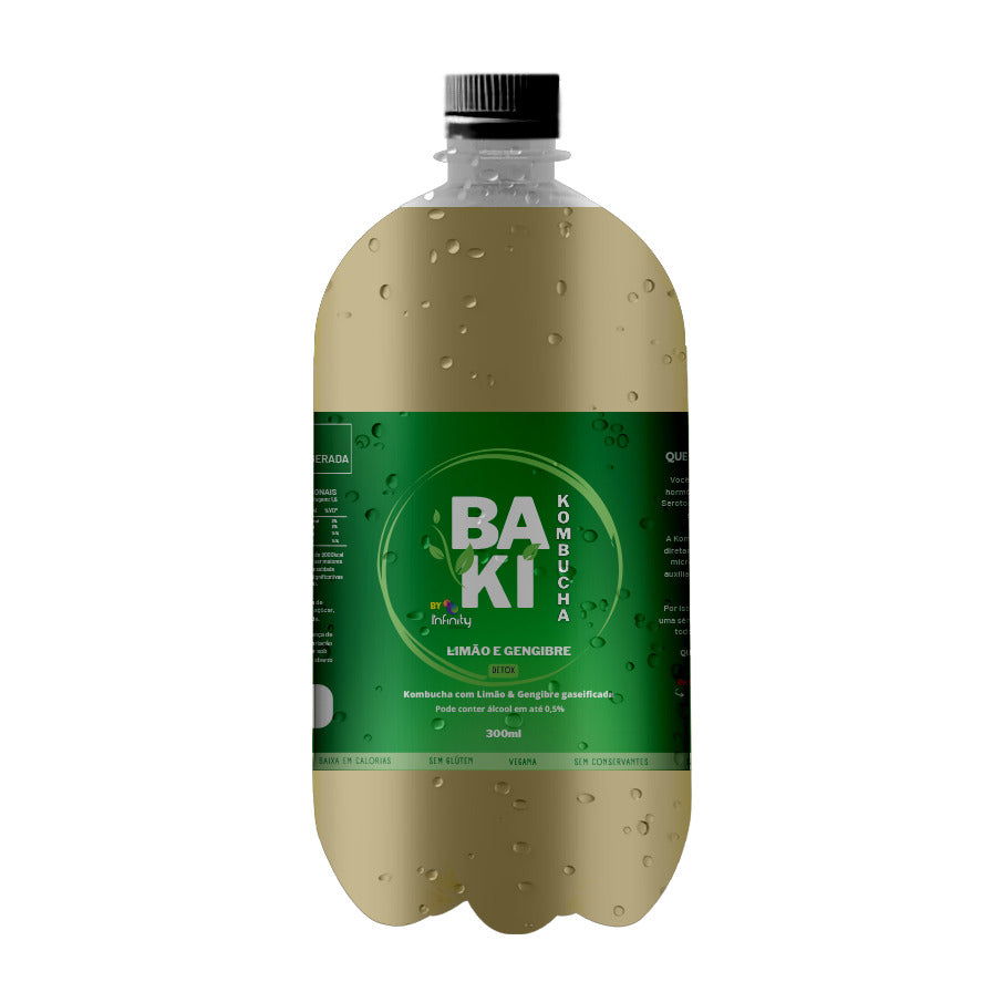 Baki Kombucha Limão com Gengibre 1000ml