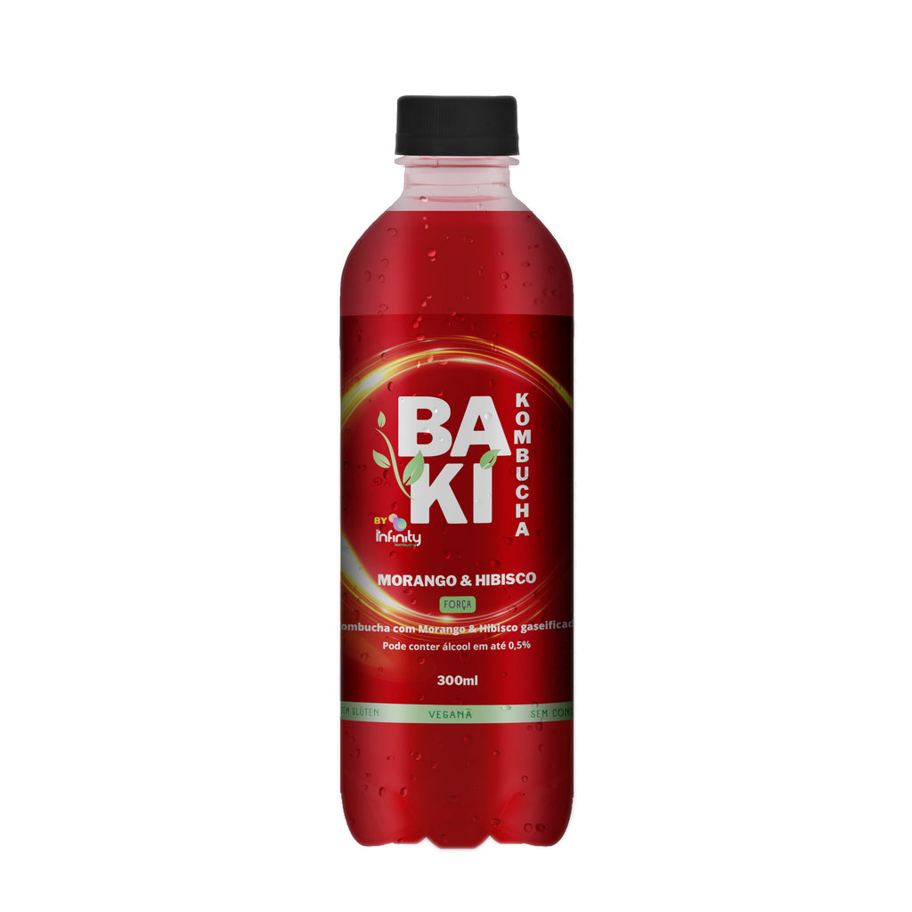 Baki Kombucha Morango com Hibisco 300ml